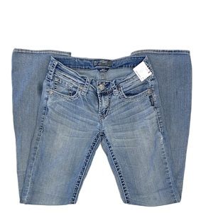 Y2K SILVER JEANS BOOTCUT JEANS